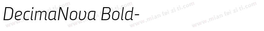 DecimaNova Bold字体转换